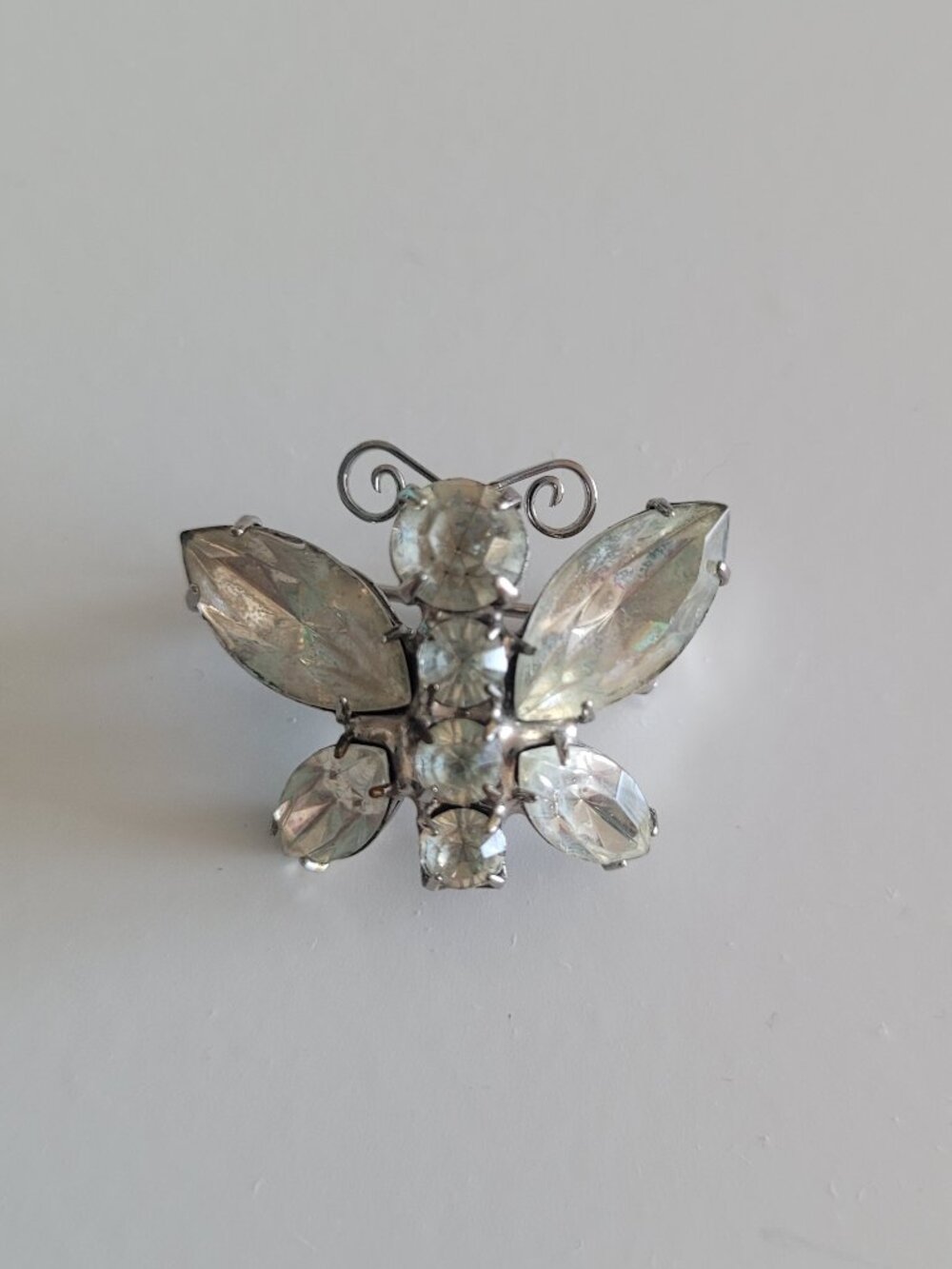Tarina Tarantino Silver-Toned and Rhinestone Insect/Butterfly Pin/Brooch